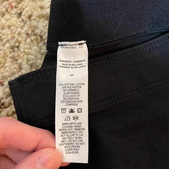 Nike Black Capri Crop Leggings Plus Size 3X - Picture 4 of 8